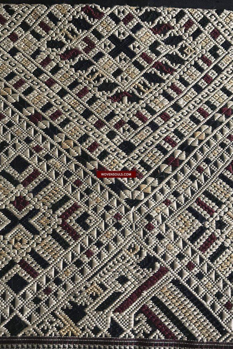 1361 Superbo scialle di seta laotiano - Tessitura di arte tessile dal Laos-WOVENSOULS-Arredamento artistico-tessile-vintage-antico
