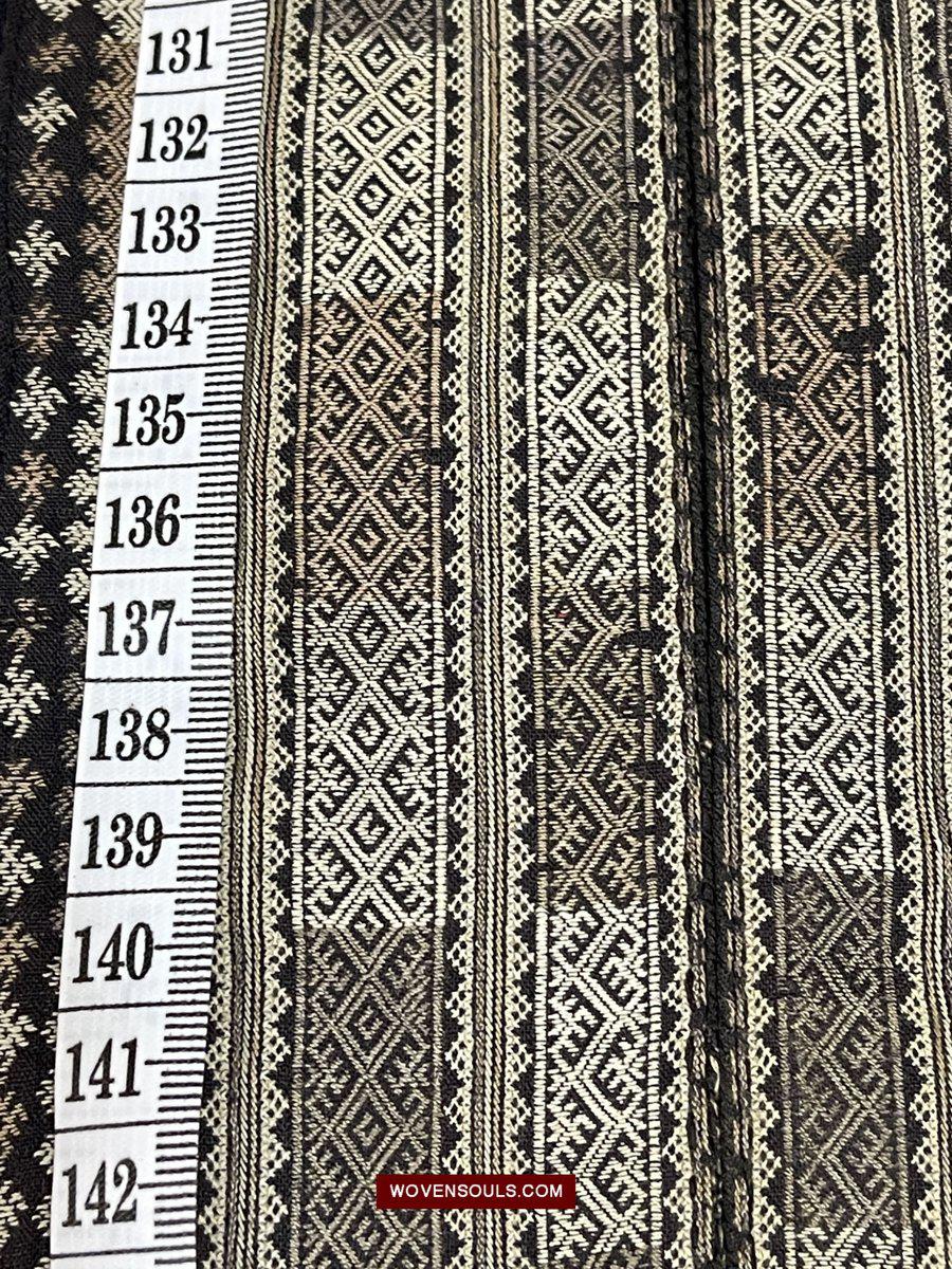 1373 Vintage Yao Tribal Embroidery Textile Art - Collar or Bib-WOVENSOULS-Antique-Vintage-Textiles-Art-Decor