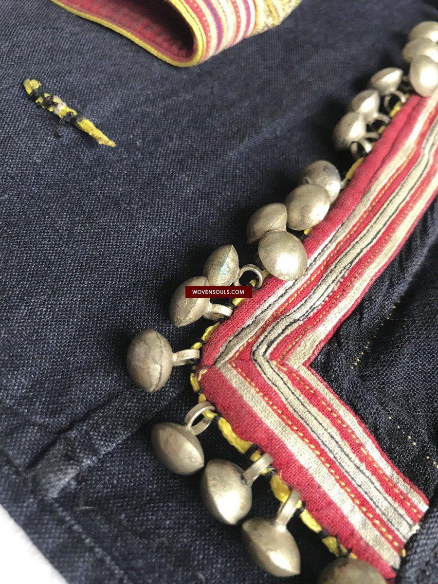 1375 SOLD Vintage Yao Tribal Embroidery Textile Art - Child's Tunic Costume-WOVENSOULS-Antique-Vintage-Textiles-Art-Decor