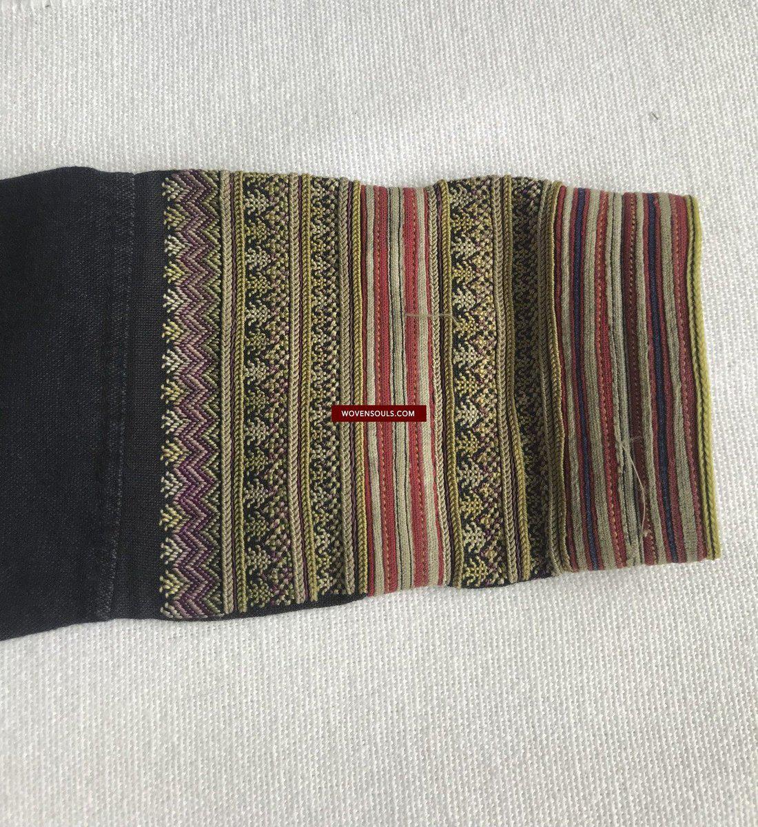 1375 SOLD Vintage Yao Tribal Embroidery Textile Art - Child's Tunic Costume-WOVENSOULS-Antique-Vintage-Textiles-Art-Decor