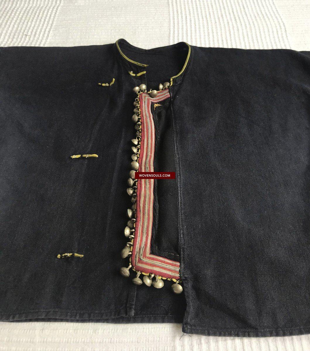 1375 SOLD Vintage Yao Tribal Embroidery Textile Art - Child's Tunic Costume-WOVENSOULS-Antique-Vintage-Textiles-Art-Decor