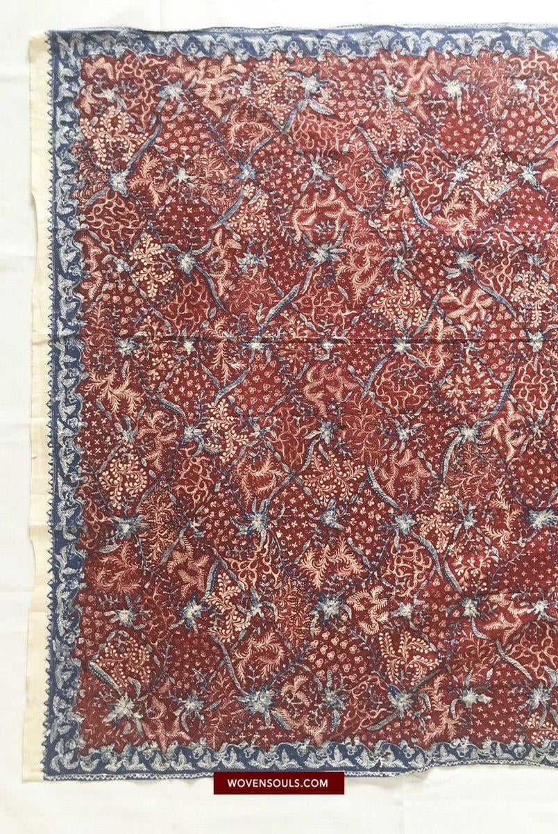 1377 Java Batik Tulis Textile Art Shawl-WOVENSOULS-Antique-Vintage-Textiles-Art-Decor
