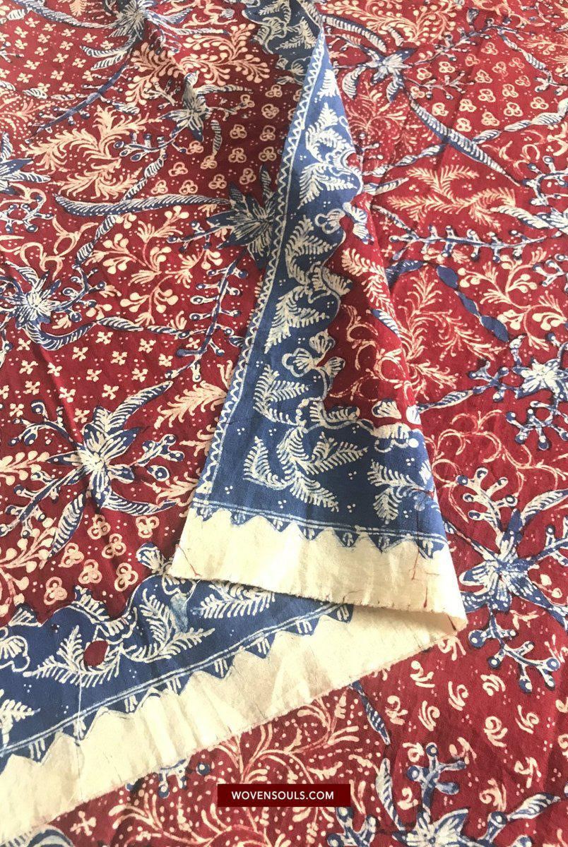 1377 Java Batik Tulis Textile Art Shawl-WOVENSOULS-Antique-Vintage-Textiles-Art-Decor