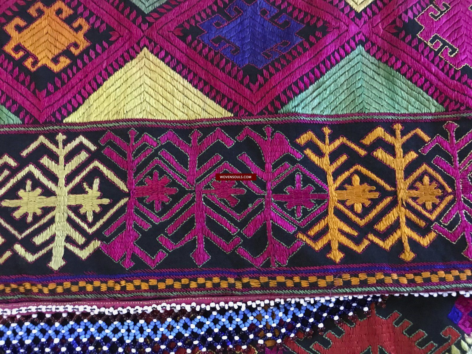 1380 Vintage Kohistan Wedding Shawl with Embroidery - MASTERPIECE-WOVENSOULS-Antique-Vintage-Textiles-Art-Decor