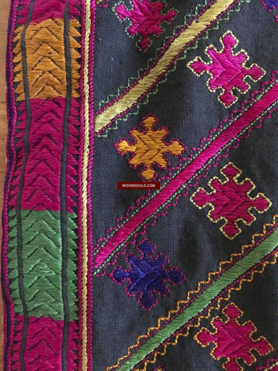 1380 Vintage Kohistan Wedding Shawl with Embroidery - MASTERPIECE-WOVENSOULS-Antique-Vintage-Textiles-Art-Decor