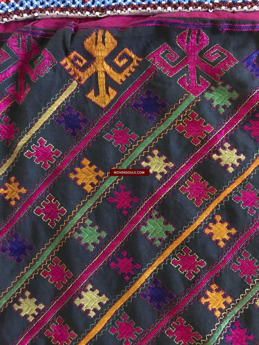1380 Vintage Kohistan Wedding Shawl with Embroidery - MASTERPIECE-WOVENSOULS-Antique-Vintage-Textiles-Art-Decor