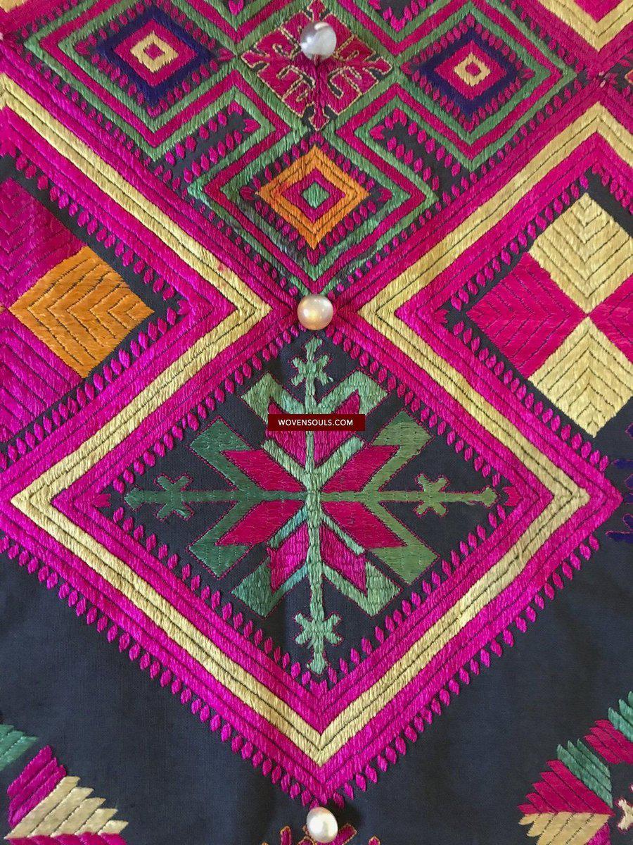 1380 Vintage Kohistan Wedding Shawl with Embroidery - MASTERPIECE-WOVENSOULS-Antique-Vintage-Textiles-Art-Decor