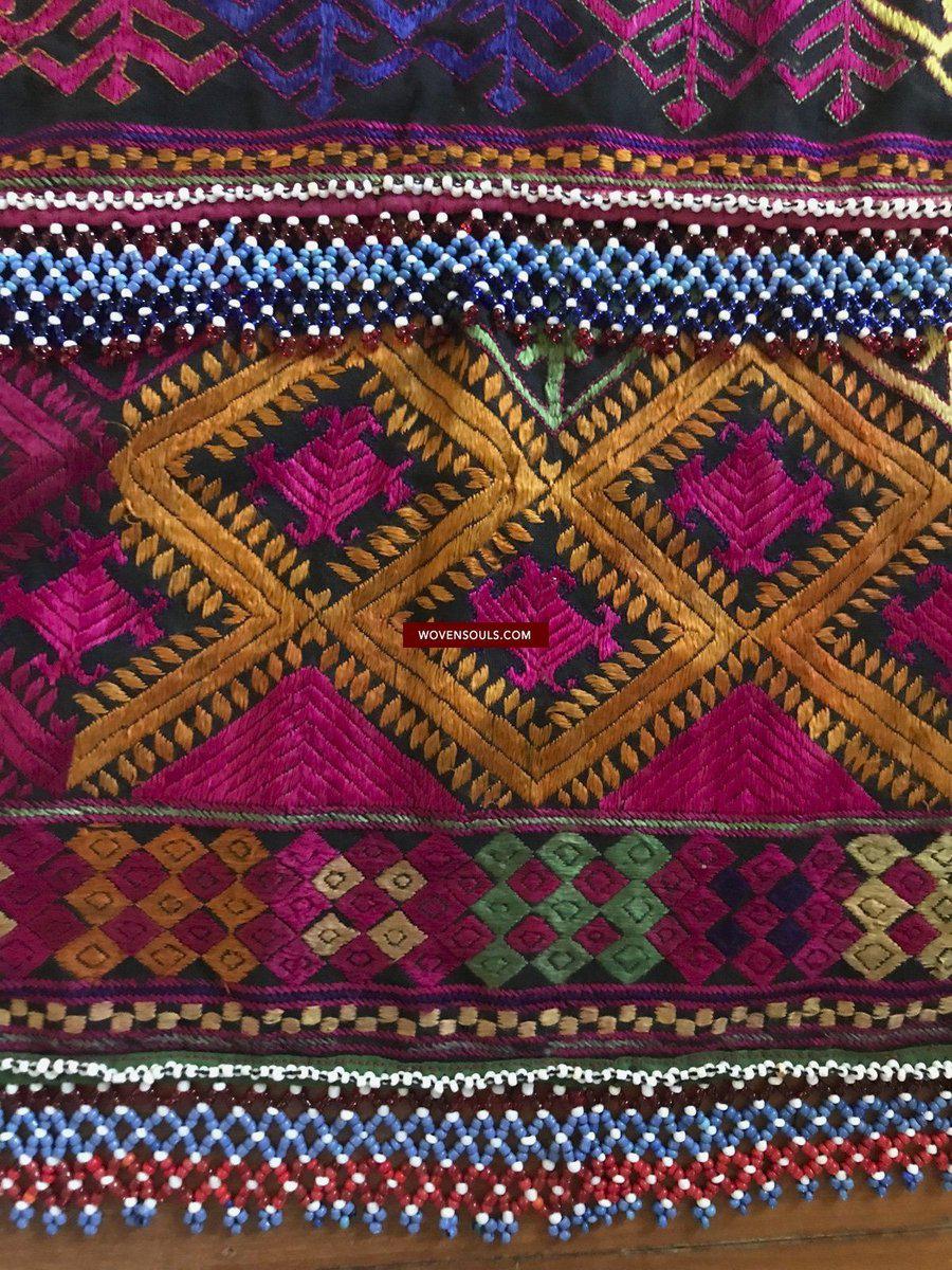 1380 Vintage Kohistan Wedding Shawl with Embroidery - MASTERPIECE-WOVENSOULS-Antique-Vintage-Textiles-Art-Decor