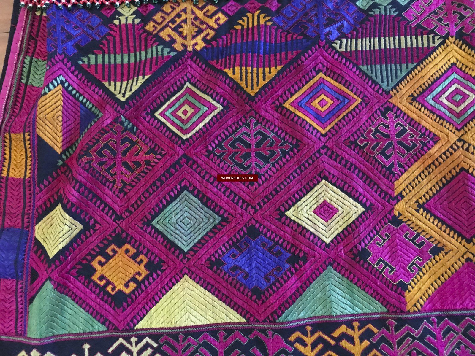 1380 Vintage Kohistan Wedding Shawl with Embroidery - MASTERPIECE-WOVENSOULS-Antique-Vintage-Textiles-Art-Decor