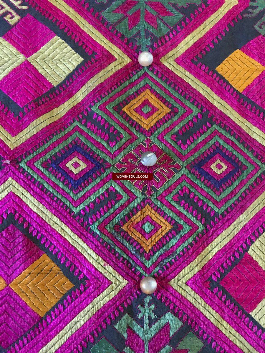 1380 Vintage Kohistan Wedding Shawl with Embroidery - MASTERPIECE-WOVENSOULS-Antique-Vintage-Textiles-Art-Decor