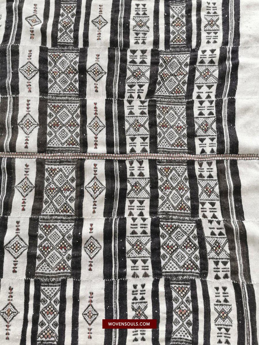 1396 Antique Fulani Shawl Blanket-WOVENSOULS-Antique-Vintage-Textiles-Art-Decor