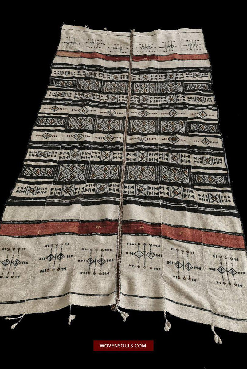1396 Antique Fulani Shawl Blanket-WOVENSOULS-Antique-Vintage-Textiles-Art-Decor
