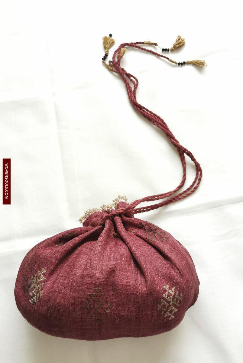 1398 Old Beaded Batua Pouch for Jewelry - Gujarat-WOVENSOULS-Antique-Vintage-Textiles-Art-Decor