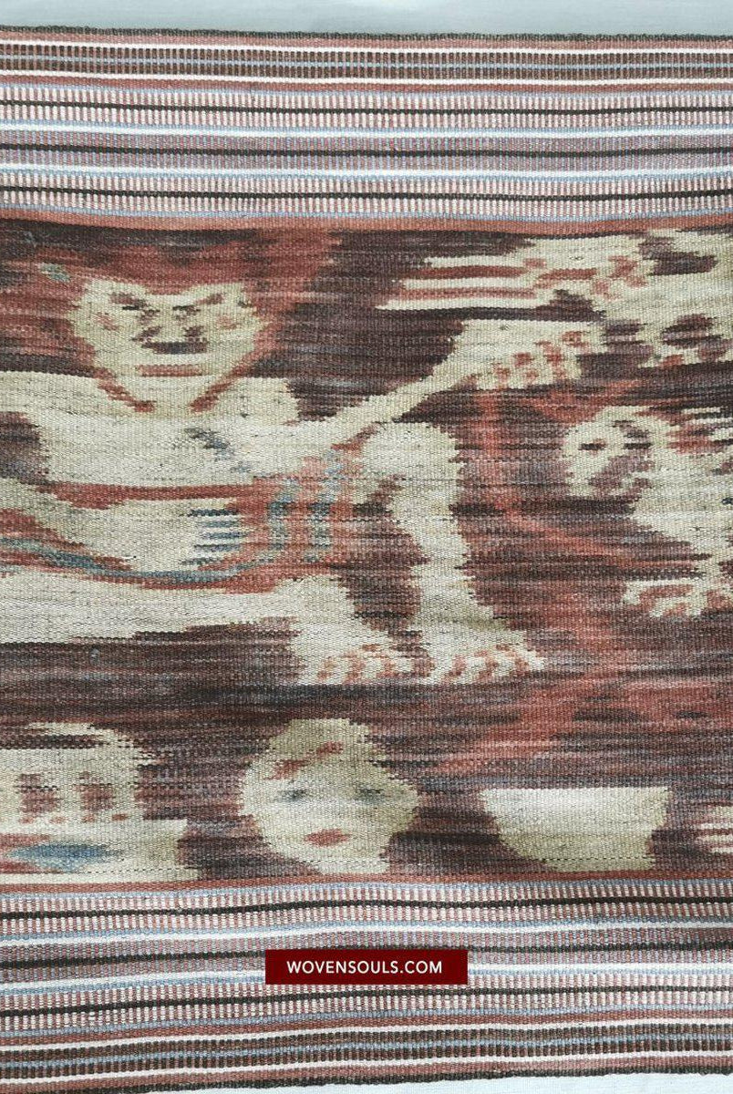 1407 Alte figurative Kette Ikat – erzählendes indonesisches Textil-WOVENSOULS-Antike-Vintage-Textilien-Kunst-Dekor