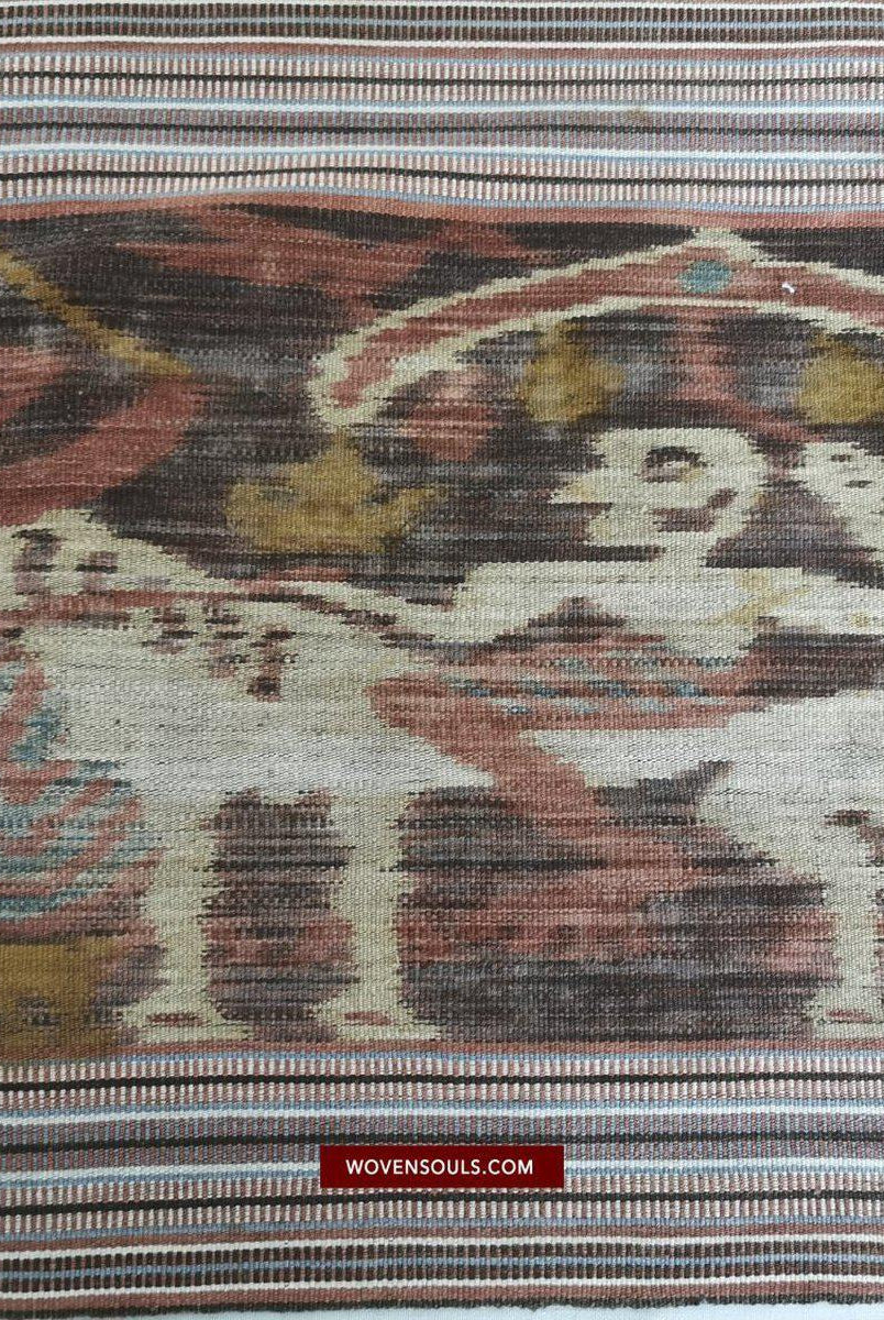 1407 Alte figurative Kette Ikat – erzählendes indonesisches Textil-WOVENSOULS-Antike-Vintage-Textilien-Kunst-Dekor