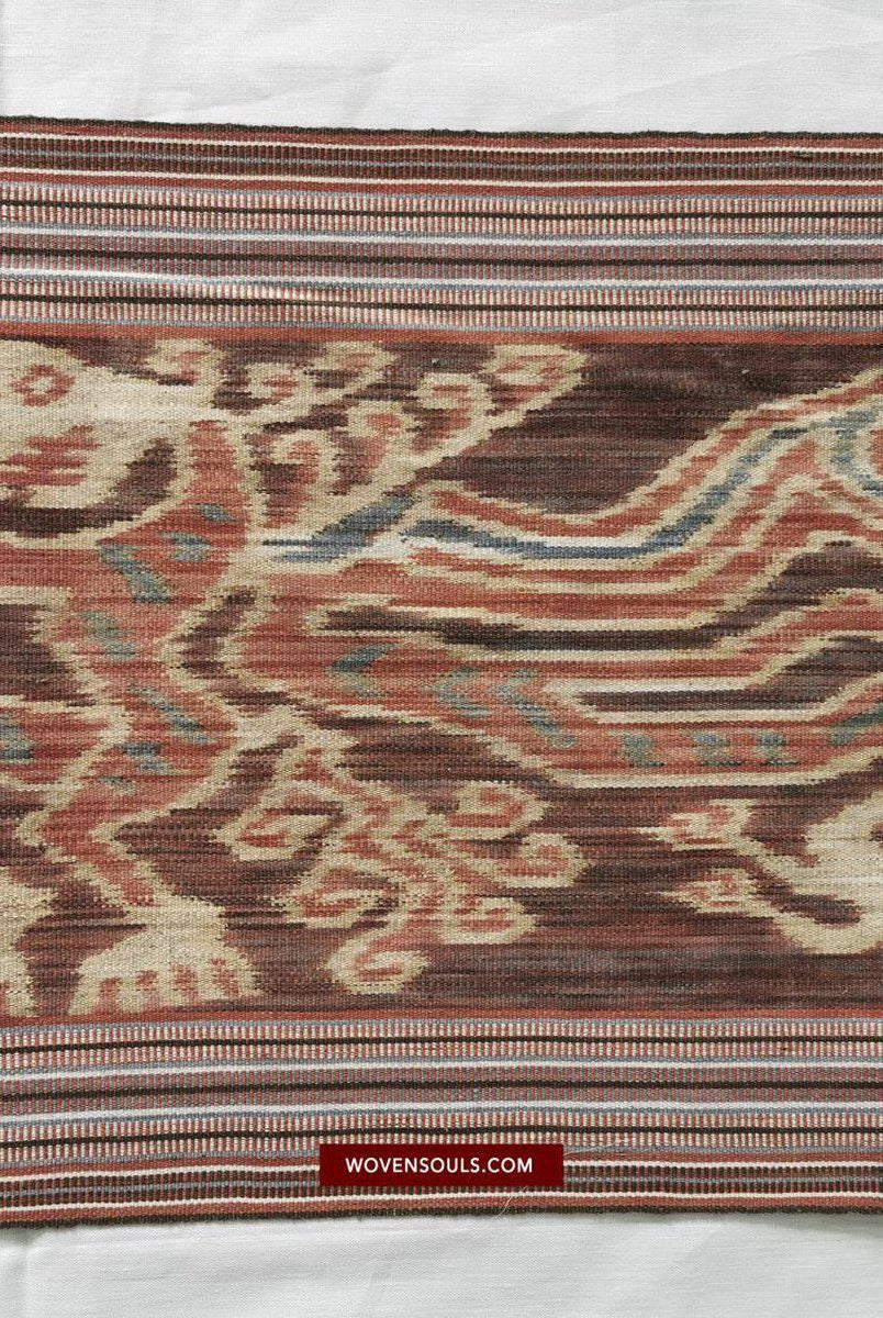 1407 Alte figurative Kette Ikat – erzählendes indonesisches Textil-WOVENSOULS-Antike-Vintage-Textilien-Kunst-Dekor