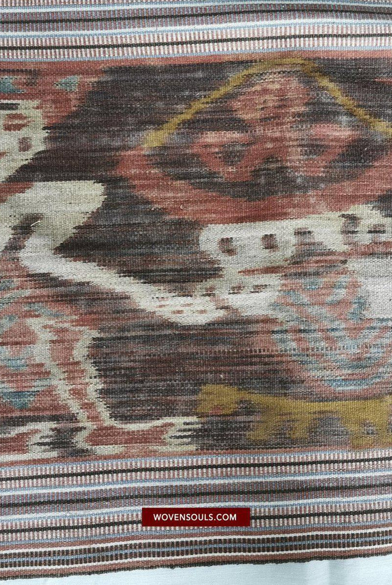1407 Alte figurative Kette Ikat – erzählendes indonesisches Textil-WOVENSOULS-Antike-Vintage-Textilien-Kunst-Dekor