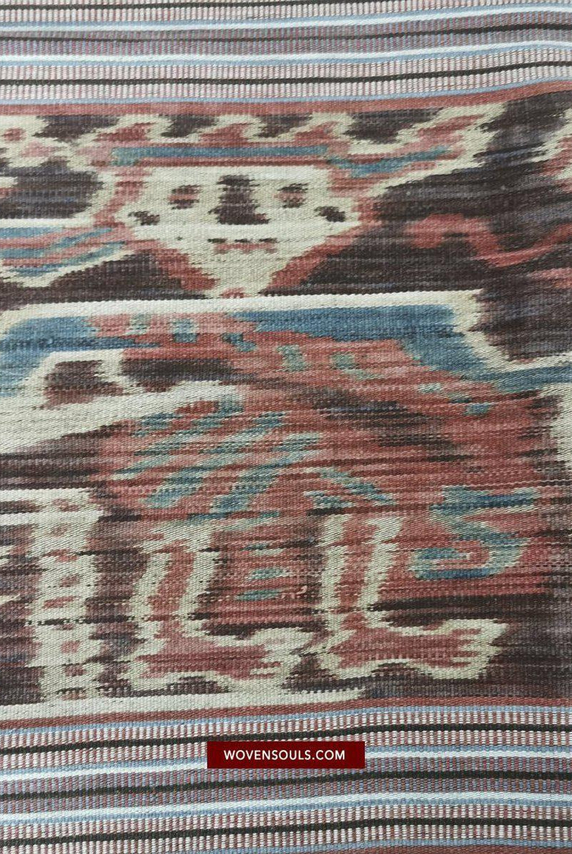1407 Alte figurative Kette Ikat – erzählendes indonesisches Textil-WOVENSOULS-Antike-Vintage-Textilien-Kunst-Dekor