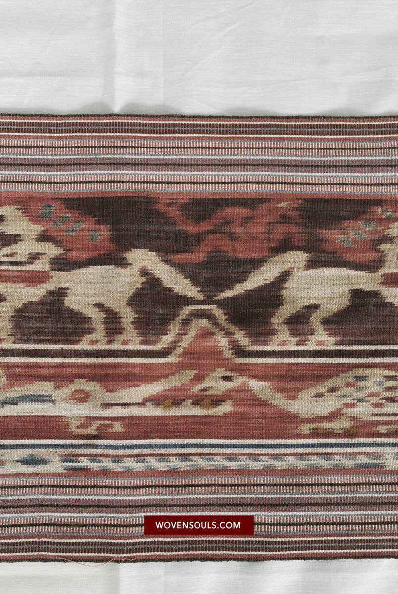 1407 Alte figurative Kette Ikat – erzählendes indonesisches Textil-WOVENSOULS-Antike-Vintage-Textilien-Kunst-Dekor