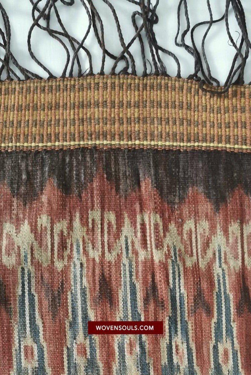 1407 Alte figurative Kette Ikat – erzählendes indonesisches Textil-WOVENSOULS-Antike-Vintage-Textilien-Kunst-Dekor