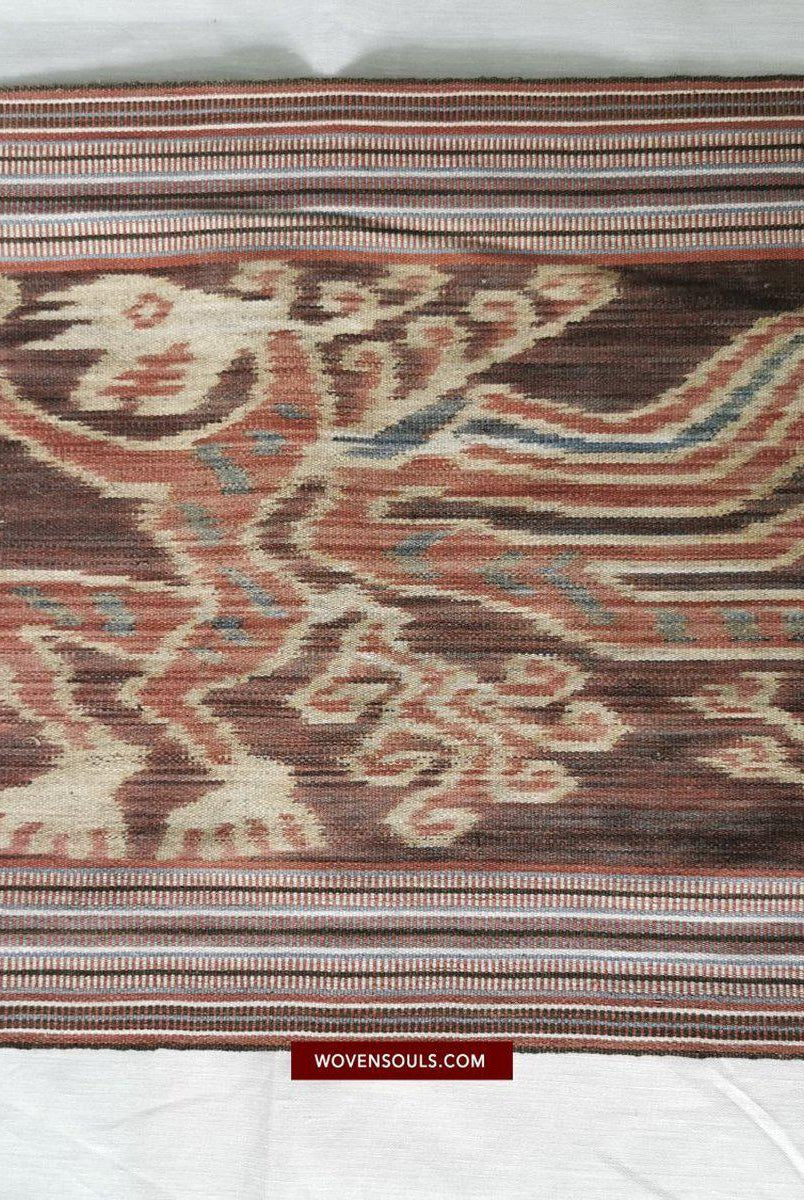 1407 Alte figurative Kette Ikat – erzählendes indonesisches Textil-WOVENSOULS-Antike-Vintage-Textilien-Kunst-Dekor