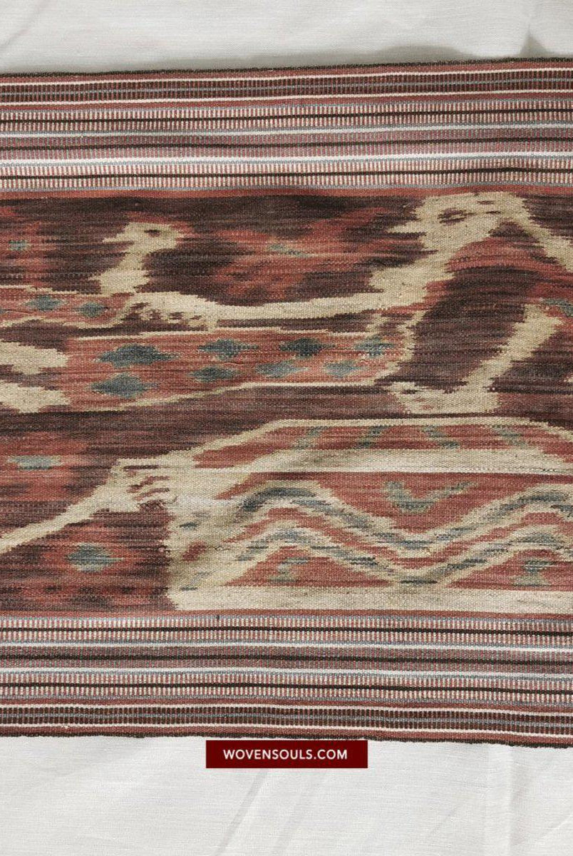 1407 Alte figurative Kette Ikat – erzählendes indonesisches Textil-WOVENSOULS-Antike-Vintage-Textilien-Kunst-Dekor