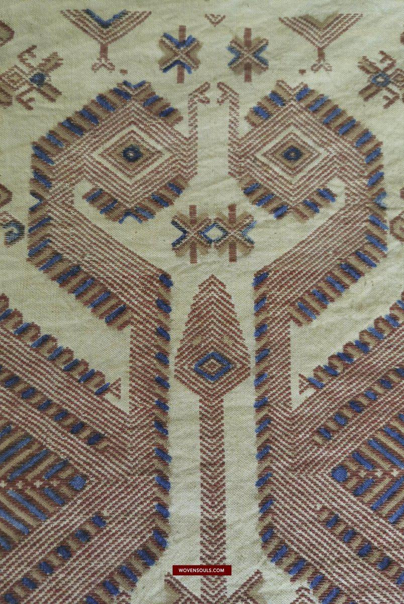 1411 Hervorragende alte Sumba-Zeremonienweberei Lau Pahikung - gewebt + bemalt-WOVENSOULS-Antike-Vintage-Textilien-Kunst-Dekor