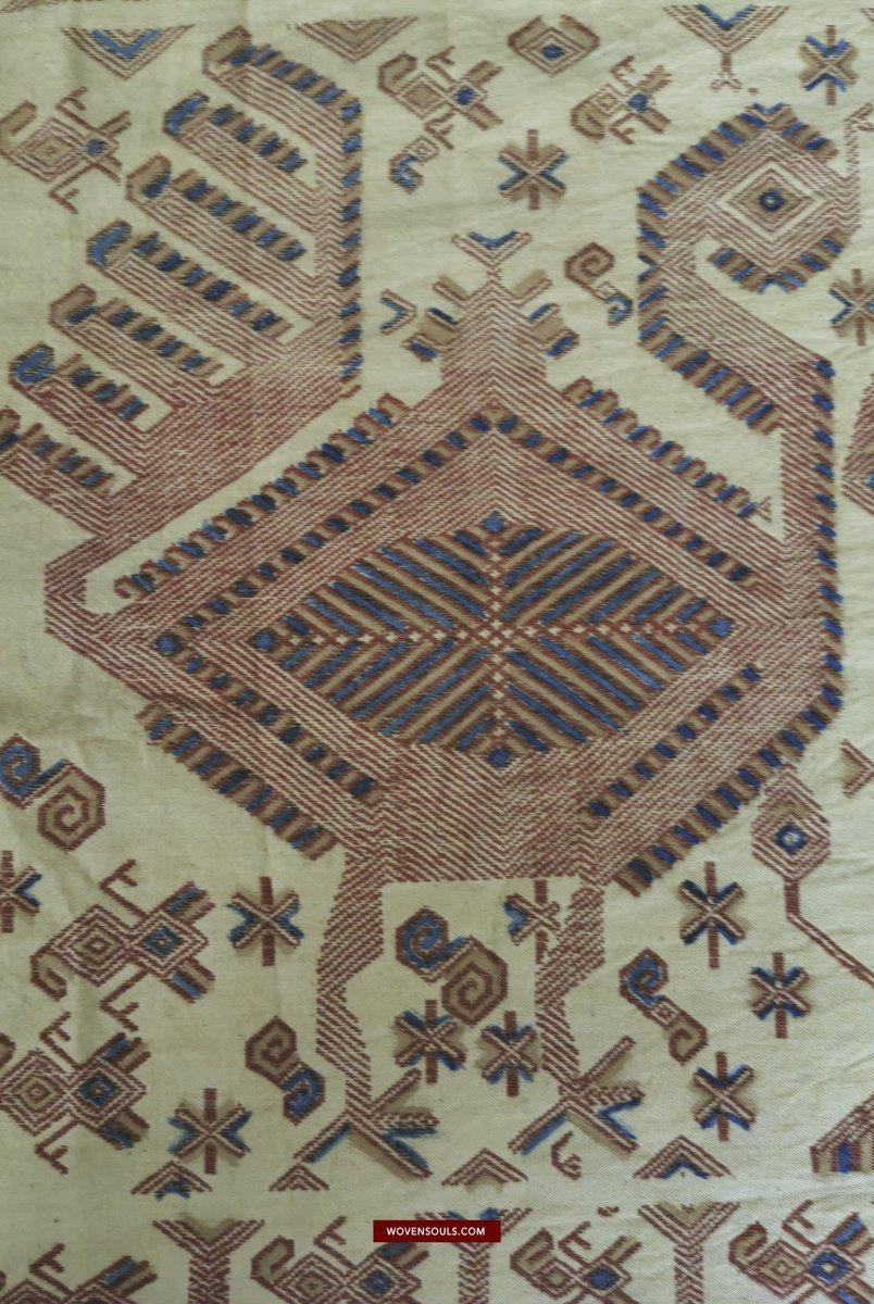 1411 Hervorragende alte Sumba-Zeremonienweberei Lau Pahikung - gewebt + bemalt-WOVENSOULS-Antike-Vintage-Textilien-Kunst-Dekor