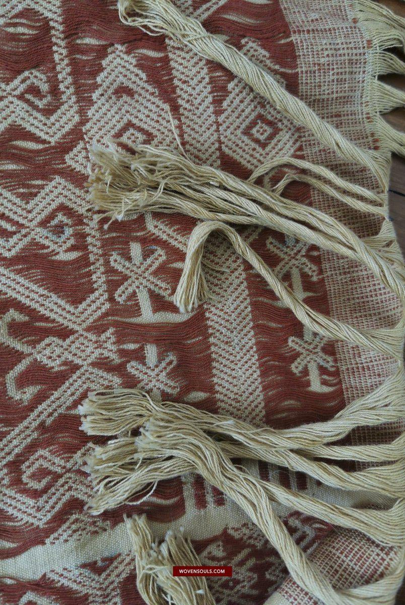 1411 Hervorragende alte Sumba-Zeremonienweberei Lau Pahikung - gewebt + bemalt-WOVENSOULS-Antike-Vintage-Textilien-Kunst-Dekor