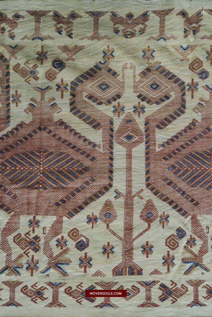 1411 Hervorragende alte Sumba-Zeremonienweberei Lau Pahikung - gewebt + bemalt-WOVENSOULS-Antike-Vintage-Textilien-Kunst-Dekor