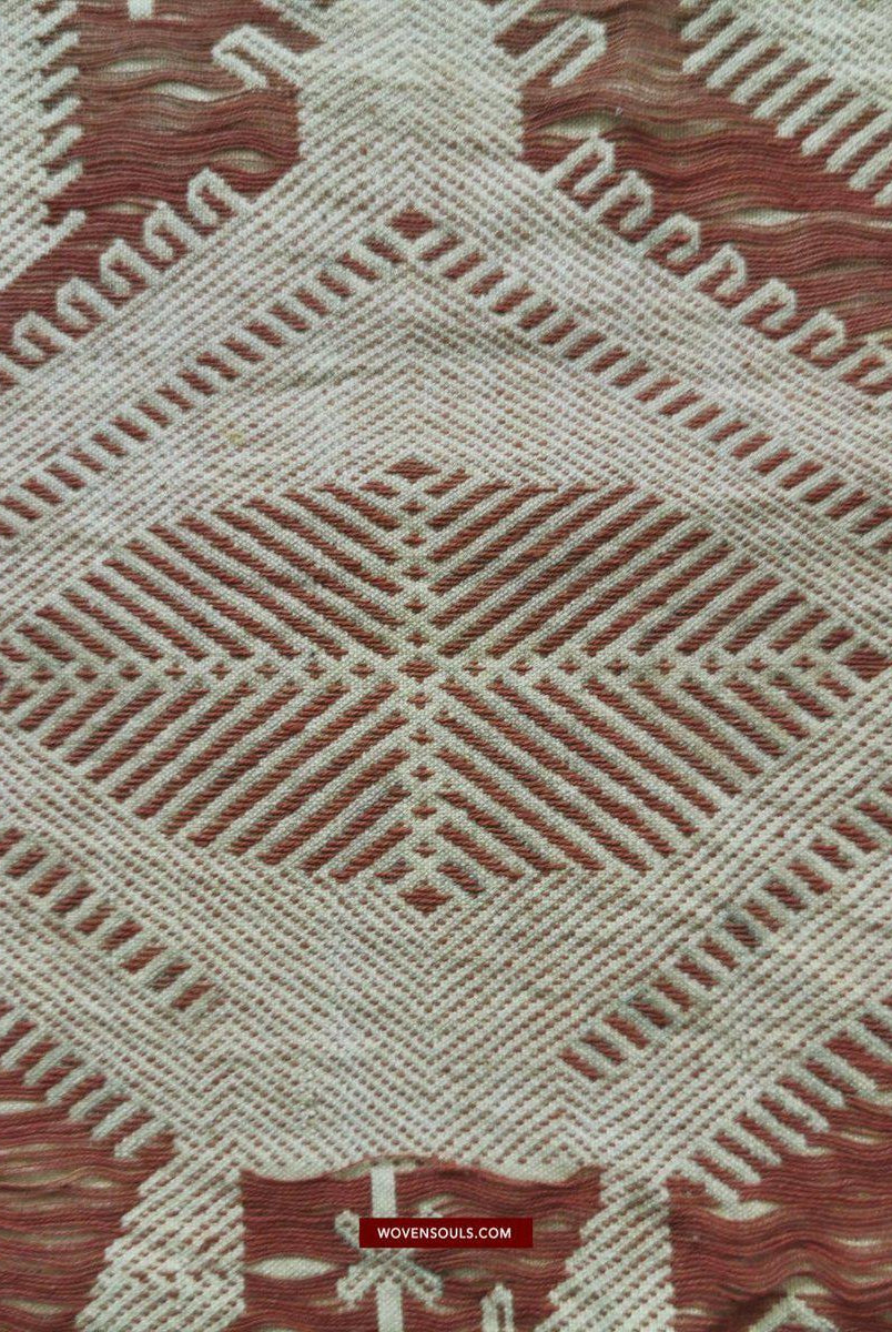 1411 Hervorragende alte Sumba-Zeremonienweberei Lau Pahikung - gewebt + bemalt-WOVENSOULS-Antike-Vintage-Textilien-Kunst-Dekor
