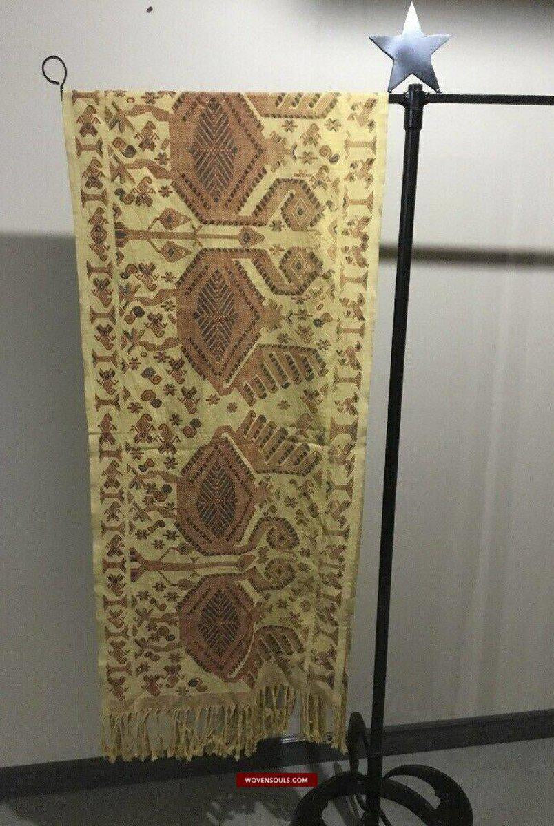 1411 Hervorragende alte Sumba-Zeremonienweberei Lau Pahikung - gewebt + bemalt-WOVENSOULS-Antike-Vintage-Textilien-Kunst-Dekor