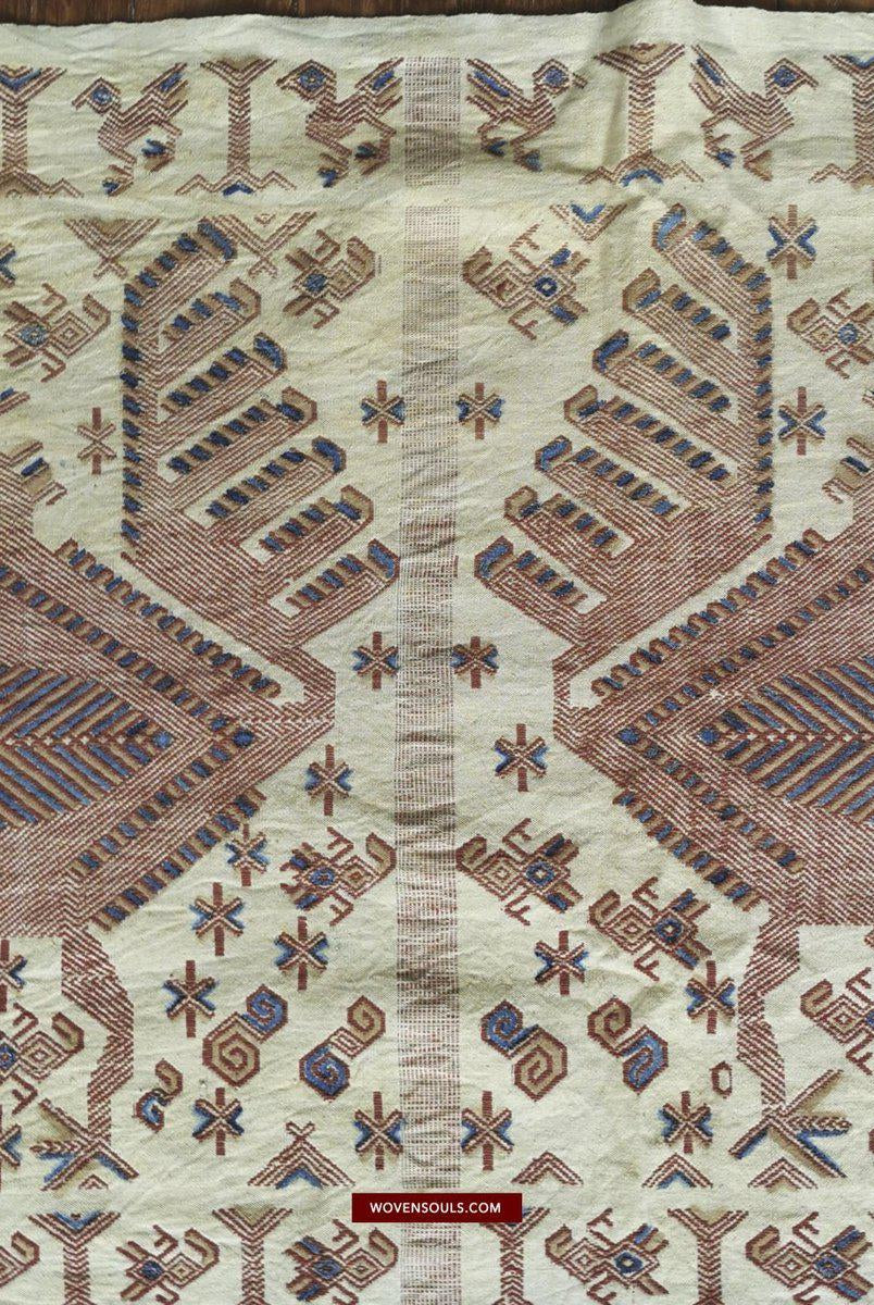 1411 Hervorragende alte Sumba-Zeremonienweberei Lau Pahikung - gewebt + bemalt-WOVENSOULS-Antike-Vintage-Textilien-Kunst-Dekor