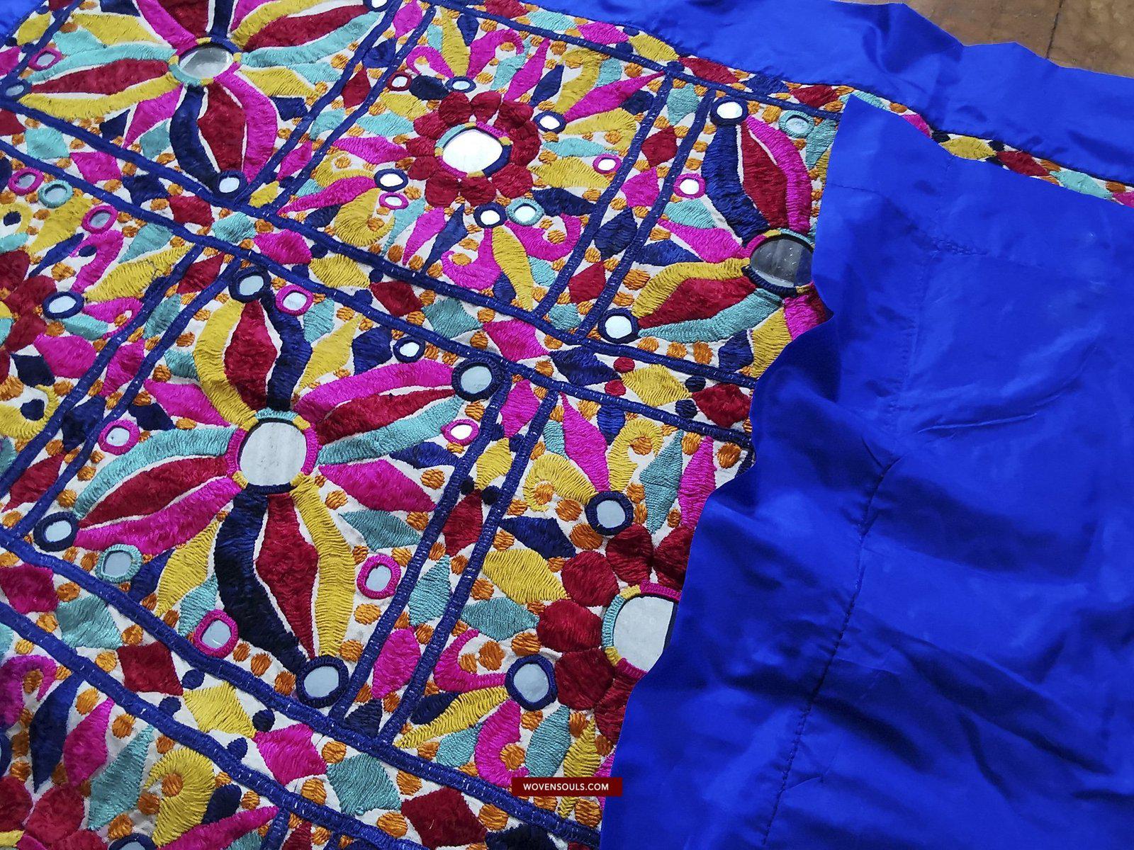 1415 Vintage Hand Embroidery Home Decor Wall Art Gujarat-WOVENSOULS-Antique-Vintage-Textiles-Art-Decor