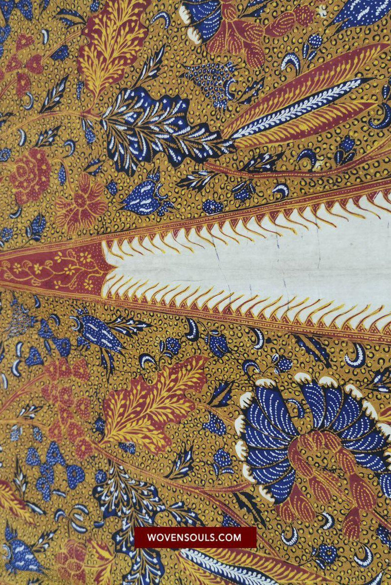 1422 Antique Batik Tulis Semarangan style. - Duck Motif-WOVENSOULS-Antique-Vintage-Textiles-Art-Decor