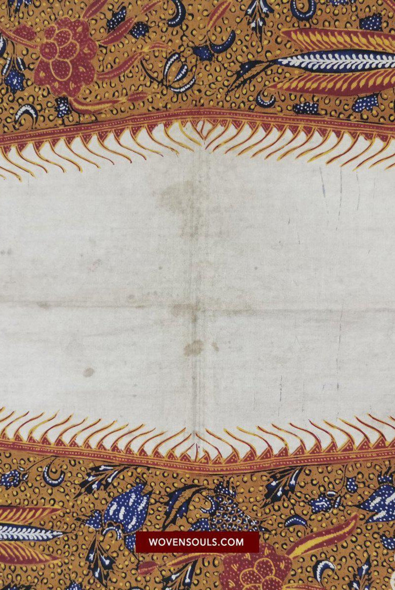 1422 Antique Batik Tulis Semarangan style. - Duck Motif-WOVENSOULS-Antique-Vintage-Textiles-Art-Decor