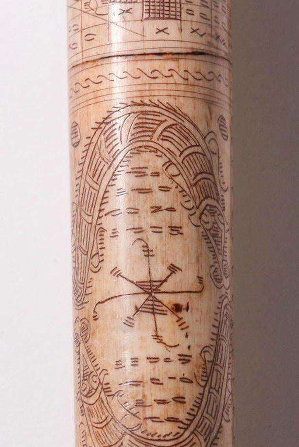 1427 Rare Unusual Batak Calendar Walking Stick-WOVENSOULS-Antique-Vintage-Textiles-Art-Decor