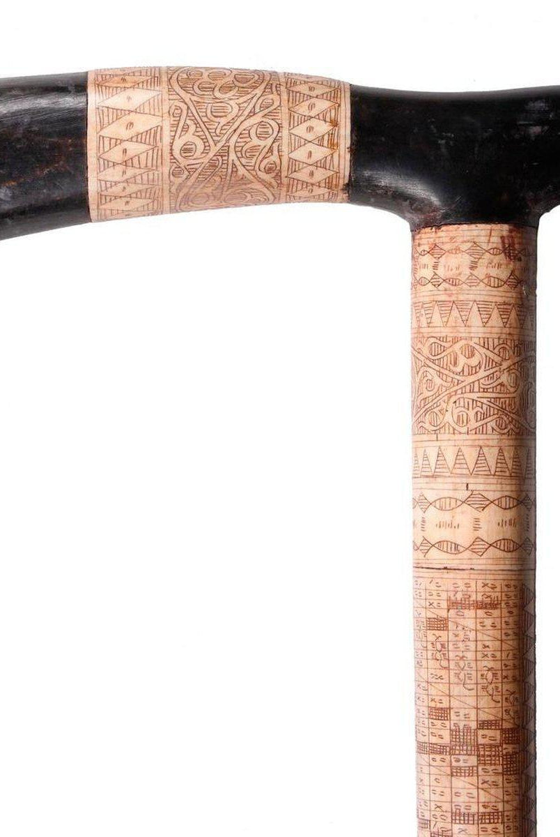 1427 Rare Unusual Batak Calendar Walking Stick-WOVENSOULS-Antique-Vintage-Textiles-Art-Decor