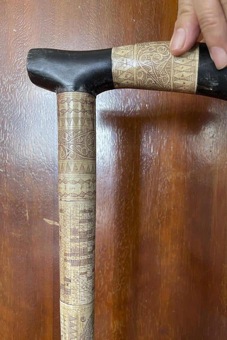 1427 Rare Unusual Batak Calendar Walking Stick-WOVENSOULS-Antique-Vintage-Textiles-Art-Decor