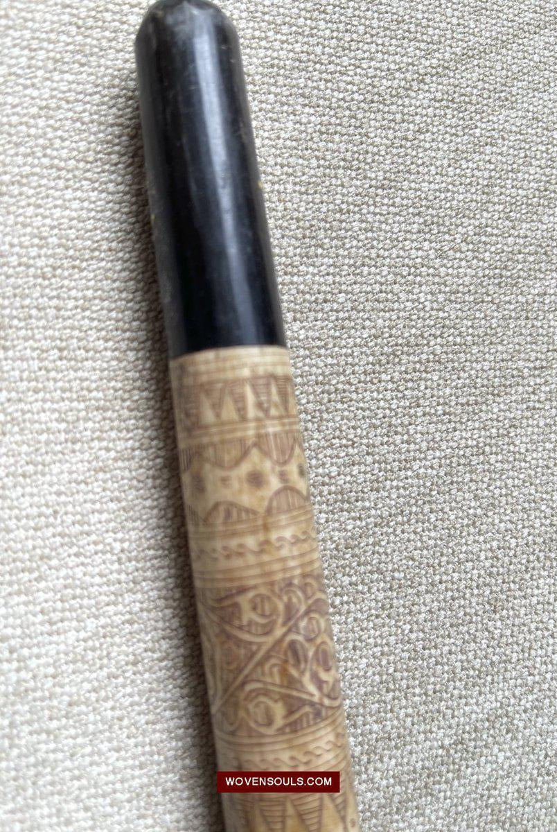 1427 Rare Unusual Batak Calendar Walking Stick-WOVENSOULS-Antique-Vintage-Textiles-Art-Decor
