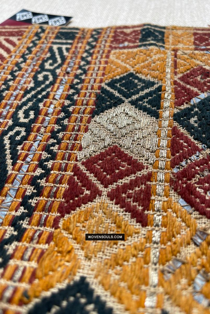 1444 Antique Sumatra Weaving - Tatibin - Large Ship Cloth Tampan Textile - Rare White-WOVENSOULS Antique Textiles & Art Gallery