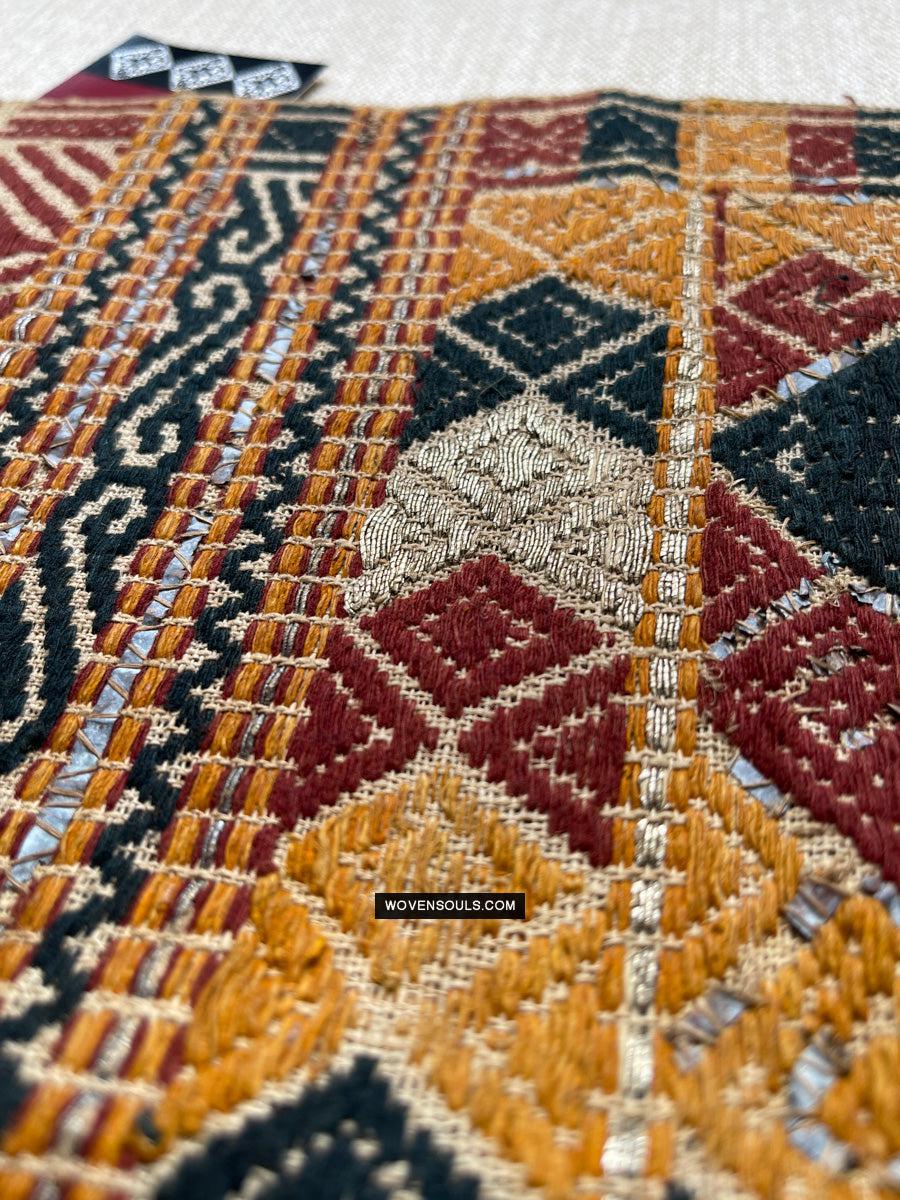 1444 Antique Sumatra Weaving - Tatibin - Large Ship Cloth Tampan Textile - Rare White-WOVENSOULS Antique Textiles & Art Gallery