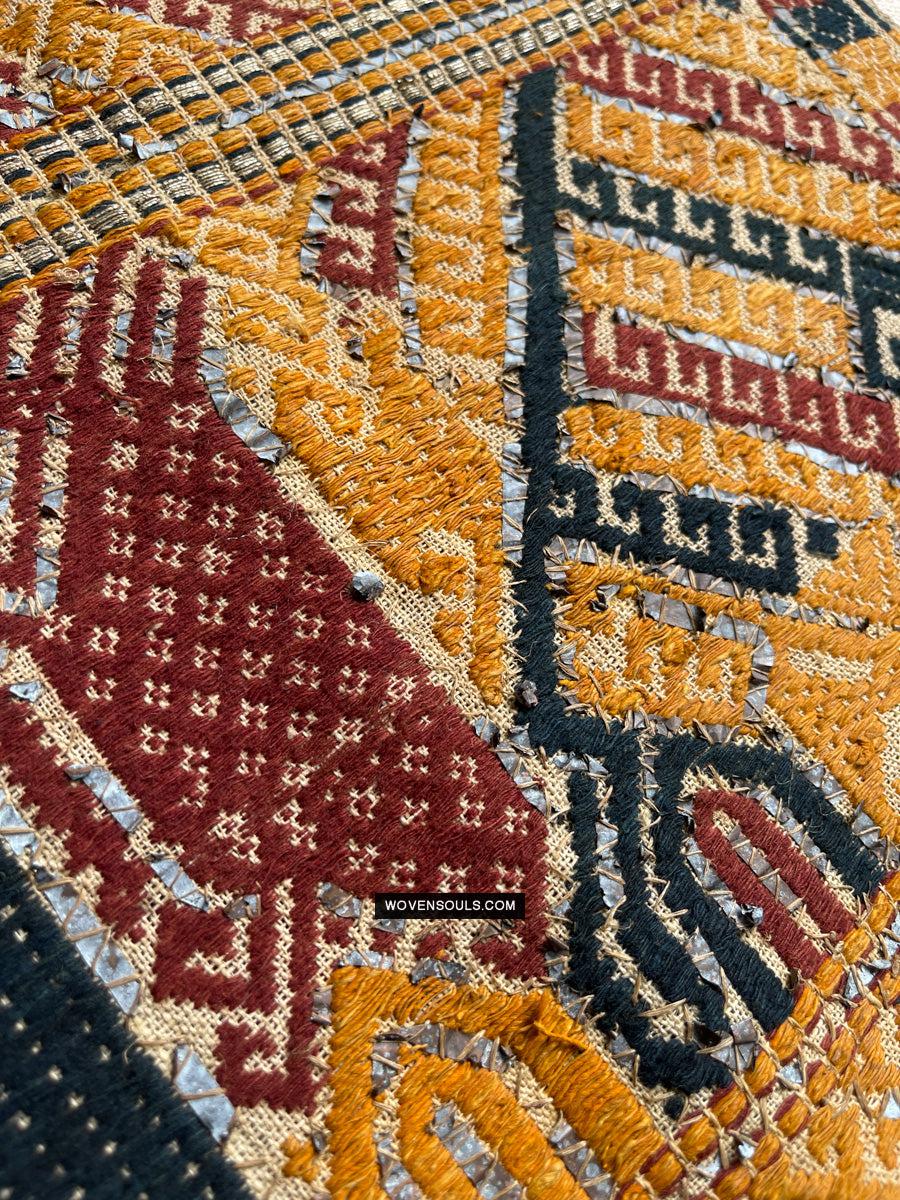 1444 Antique Sumatra Weaving - Tatibin - Large Ship Cloth Tampan Textile - Rare White-WOVENSOULS Antique Textiles & Art Gallery