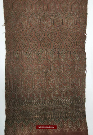 1448 Antique Iban Pua Kumbu Sungkit Woven Textile-WOVENSOULS-Antique-Vintage-Textiles-Art-Decor