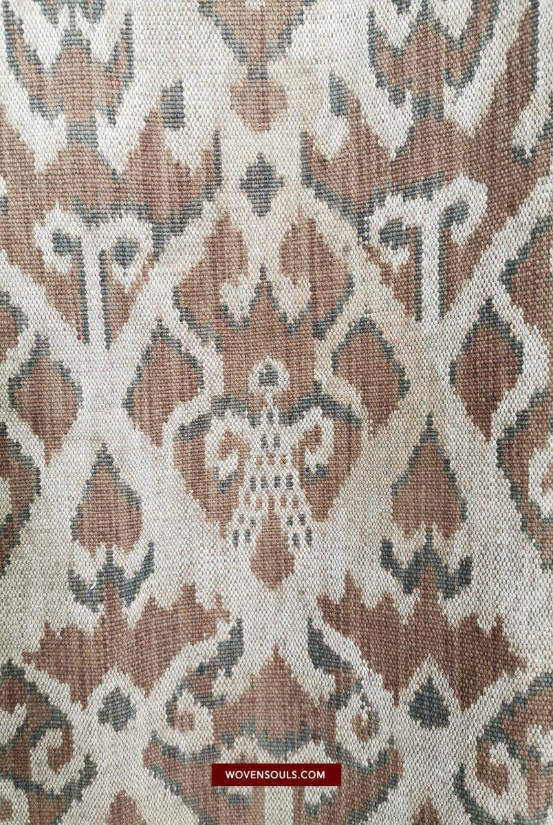 1450 VERKAUFT Antikes Iban Ikat Pua Kumbu gewebtes Textil mit menschlichen Figuren - Saribas, Sarawak-WOVENSOULS-Antike-Vintage-Textilien-Kunst-Dekor