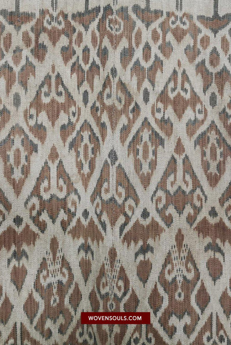 1450 VERKAUFT Antikes Iban Ikat Pua Kumbu gewebtes Textil mit menschlichen Figuren - Saribas, Sarawak-WOVENSOULS-Antike-Vintage-Textilien-Kunst-Dekor