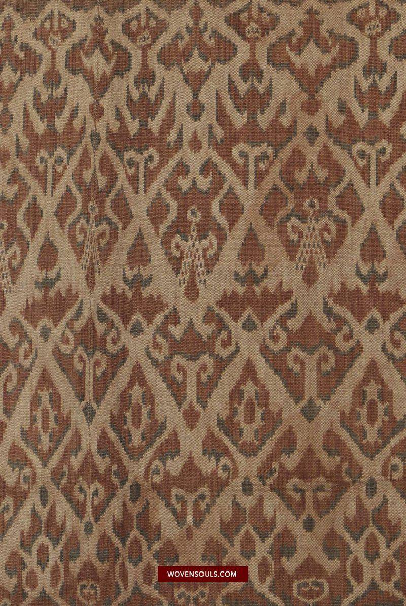 1450 VERKAUFT Antikes Iban Ikat Pua Kumbu gewebtes Textil mit menschlichen Figuren - Saribas, Sarawak-WOVENSOULS-Antike-Vintage-Textilien-Kunst-Dekor