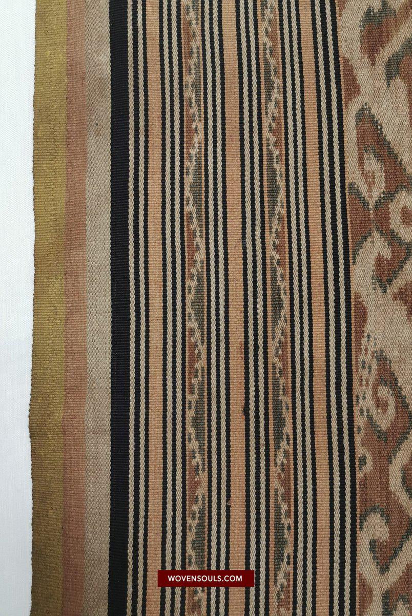 1450 VERKAUFT Antikes Iban Ikat Pua Kumbu gewebtes Textil mit menschlichen Figuren - Saribas, Sarawak-WOVENSOULS-Antike-Vintage-Textilien-Kunst-Dekor