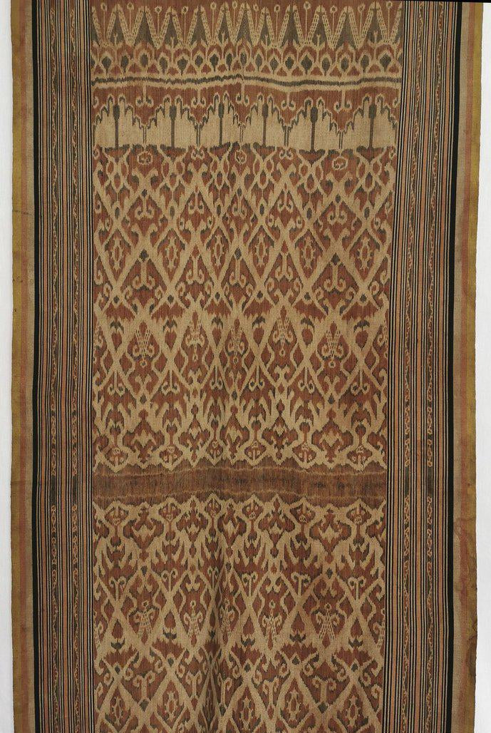 1450 VERKAUFT Antikes Iban Ikat Pua Kumbu gewebtes Textil mit menschlichen Figuren - Saribas, Sarawak-WOVENSOULS-Antike-Vintage-Textilien-Kunst-Dekor