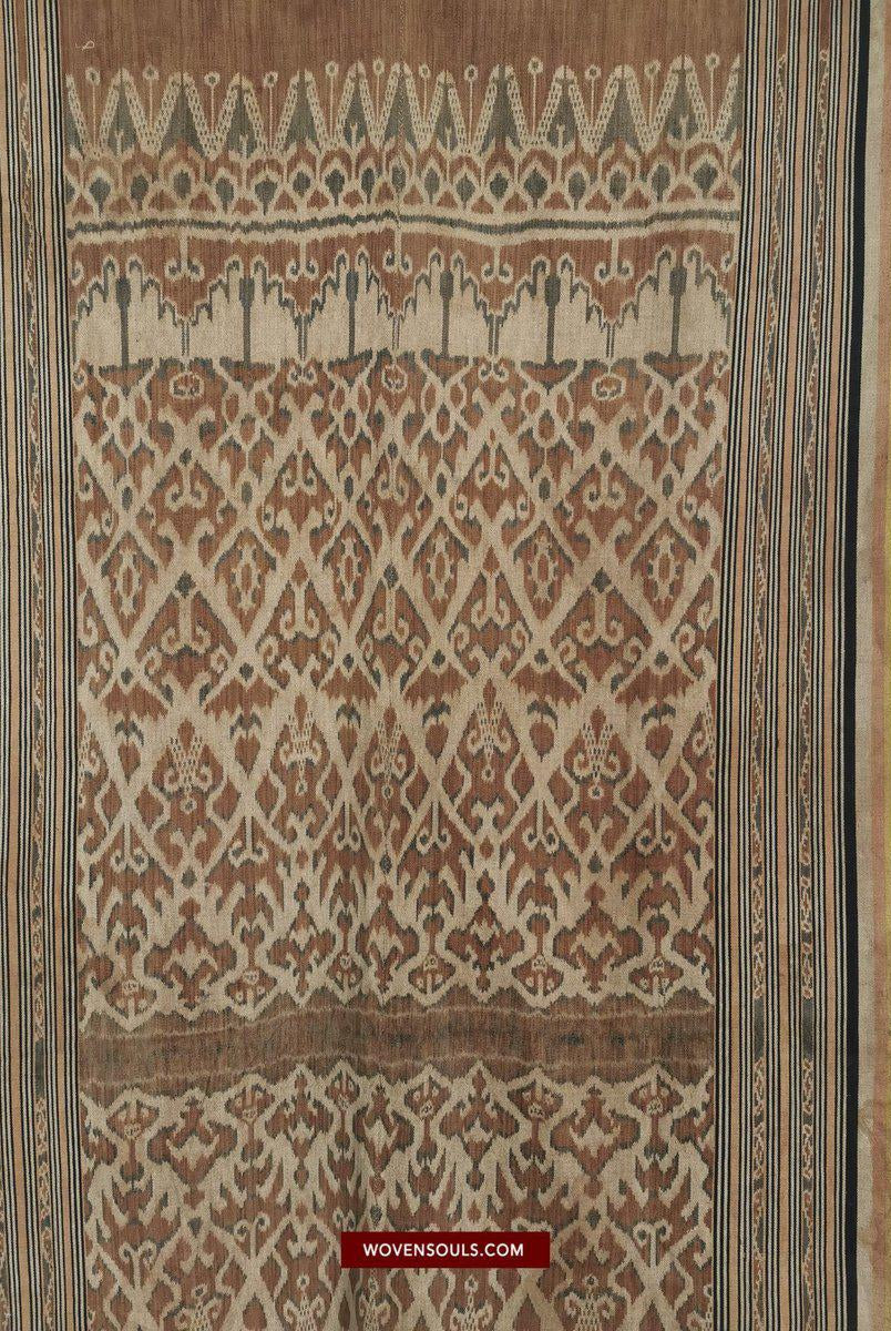 1450 VERKAUFT Antikes Iban Ikat Pua Kumbu gewebtes Textil mit menschlichen Figuren - Saribas, Sarawak-WOVENSOULS-Antike-Vintage-Textilien-Kunst-Dekor